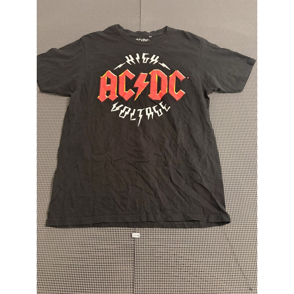 ACDC High Voltage Graphic T-Shirt Mens Medium Black Rock Band Short Sleeve Tee